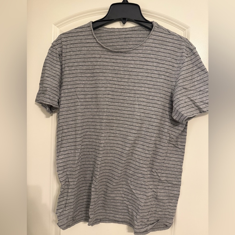 All Saints Striped T Shirt Medium